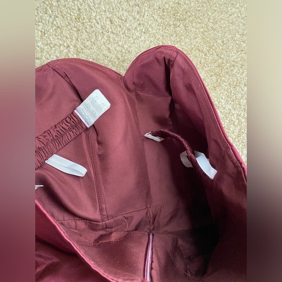 NWT Lover in Paris Satin Jumpsuit Detachable Waist Cape Pants Dress burgundy - Picture 6 of 8